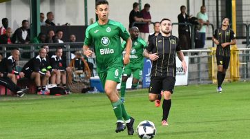Bertaccini (à dr.) a donné le premier assist du match. ©- 