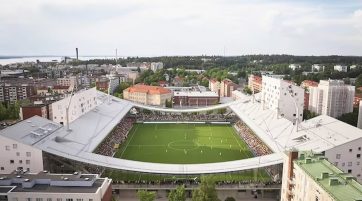 Le Tammela stadium de Tampere qui s’insère dans un centre urbain inspirera le projet.