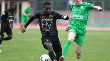 Namur pendant un match de football opposant Namur à Meux, le dimanche 7 décembre 2025 à Jambes, lors d'un match de D1 saison 2025-2026. ©EDA