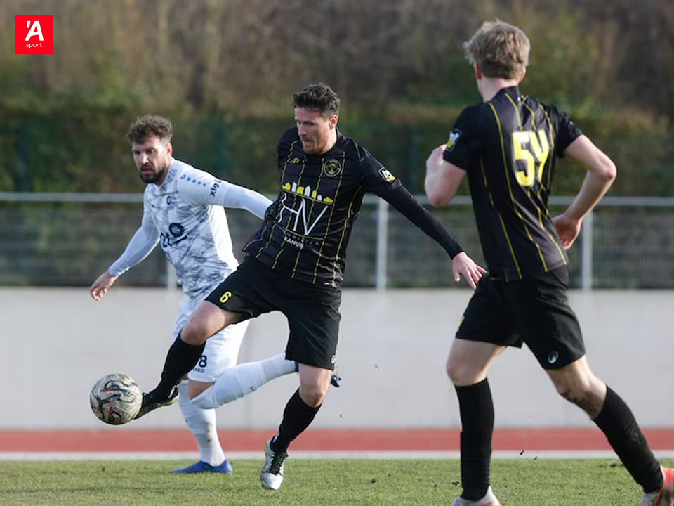 Cornet, Patris et Adant, trois des joueurs les plus en vue de ce derby. ©EdA - Frédéric de Laminne 